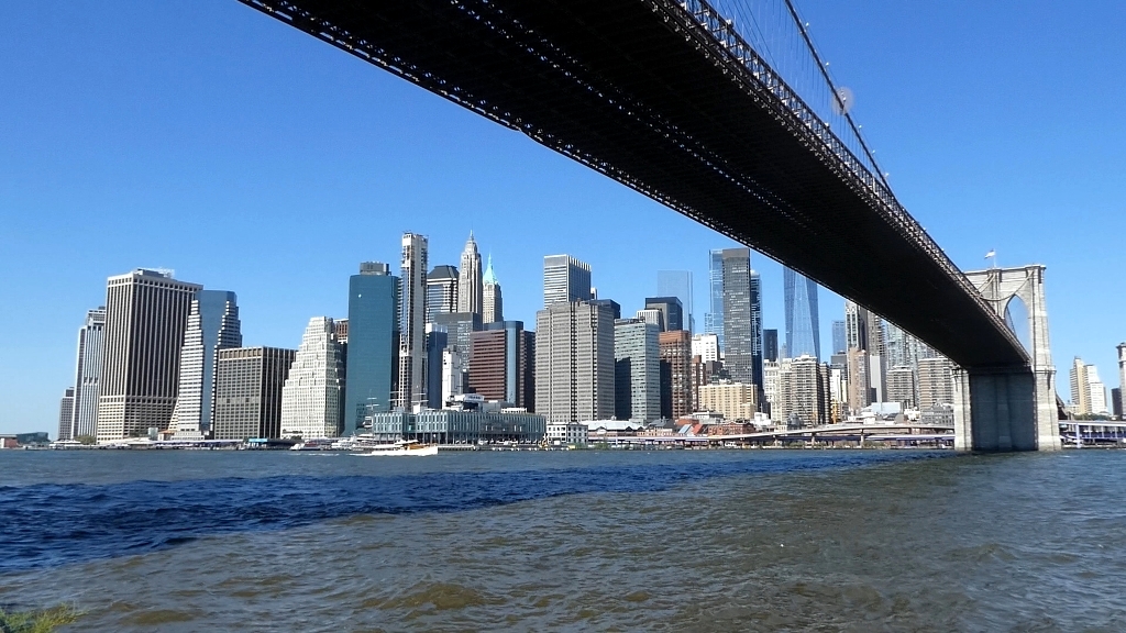 Lower Manhattan and Brooklyn Bridge