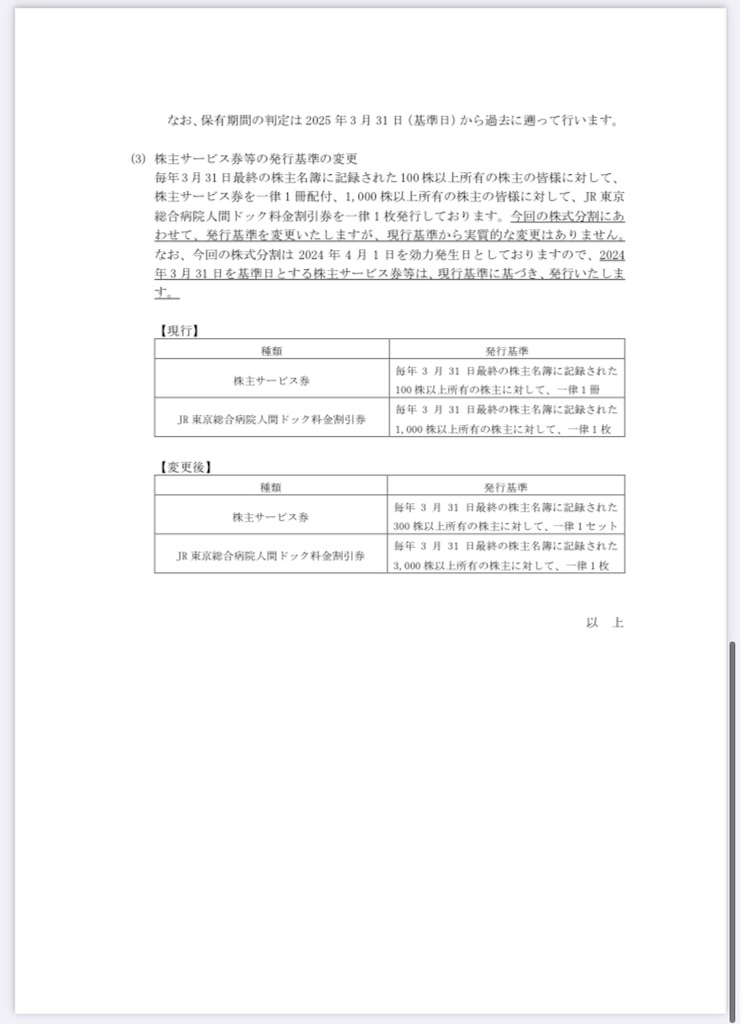 JR東日本 株式分割・株主優待拡充〜新幹線が40%オフになる鉄道割引券  