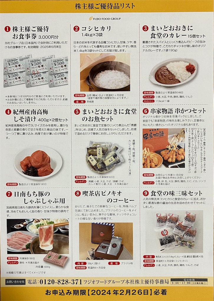 フジオフード】株主優待券(500円✕30枚) 15000円分 激しかっ