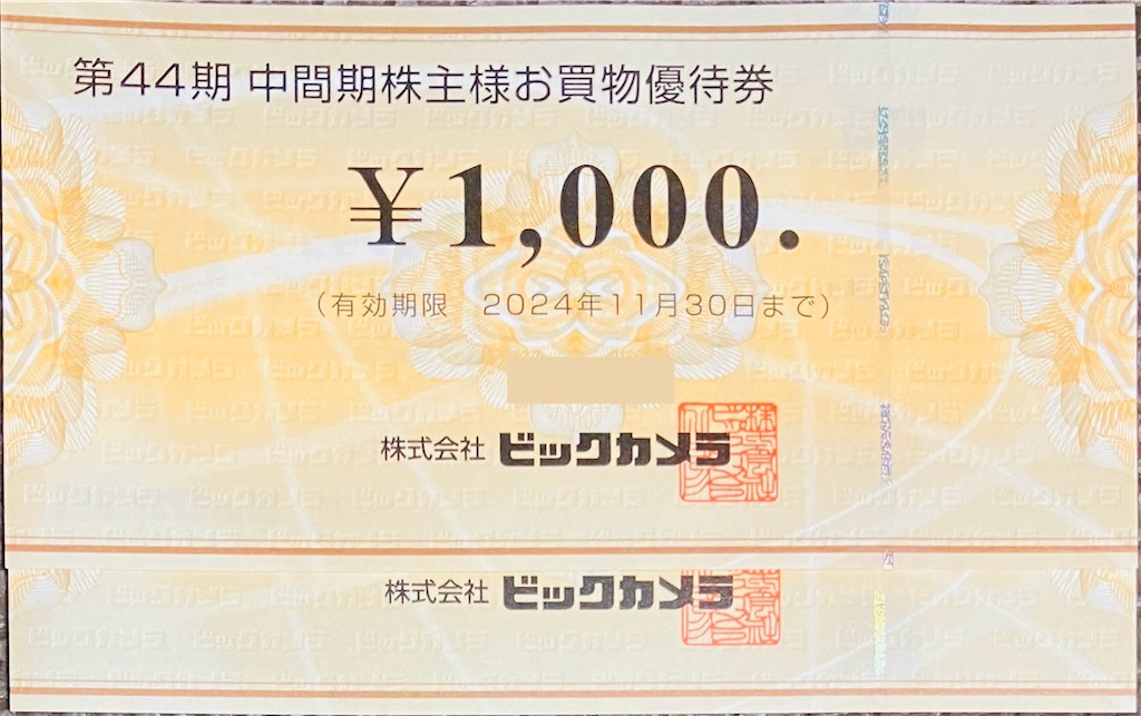 送料無料 ビックカメラ コジマ 株主優待券 6000円分 ソフマップ｜優待 