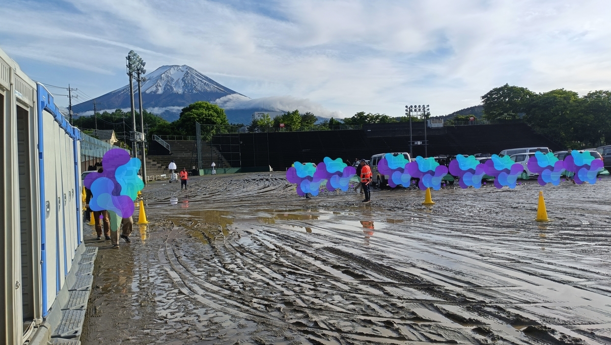 富士ヒル土の駐車場