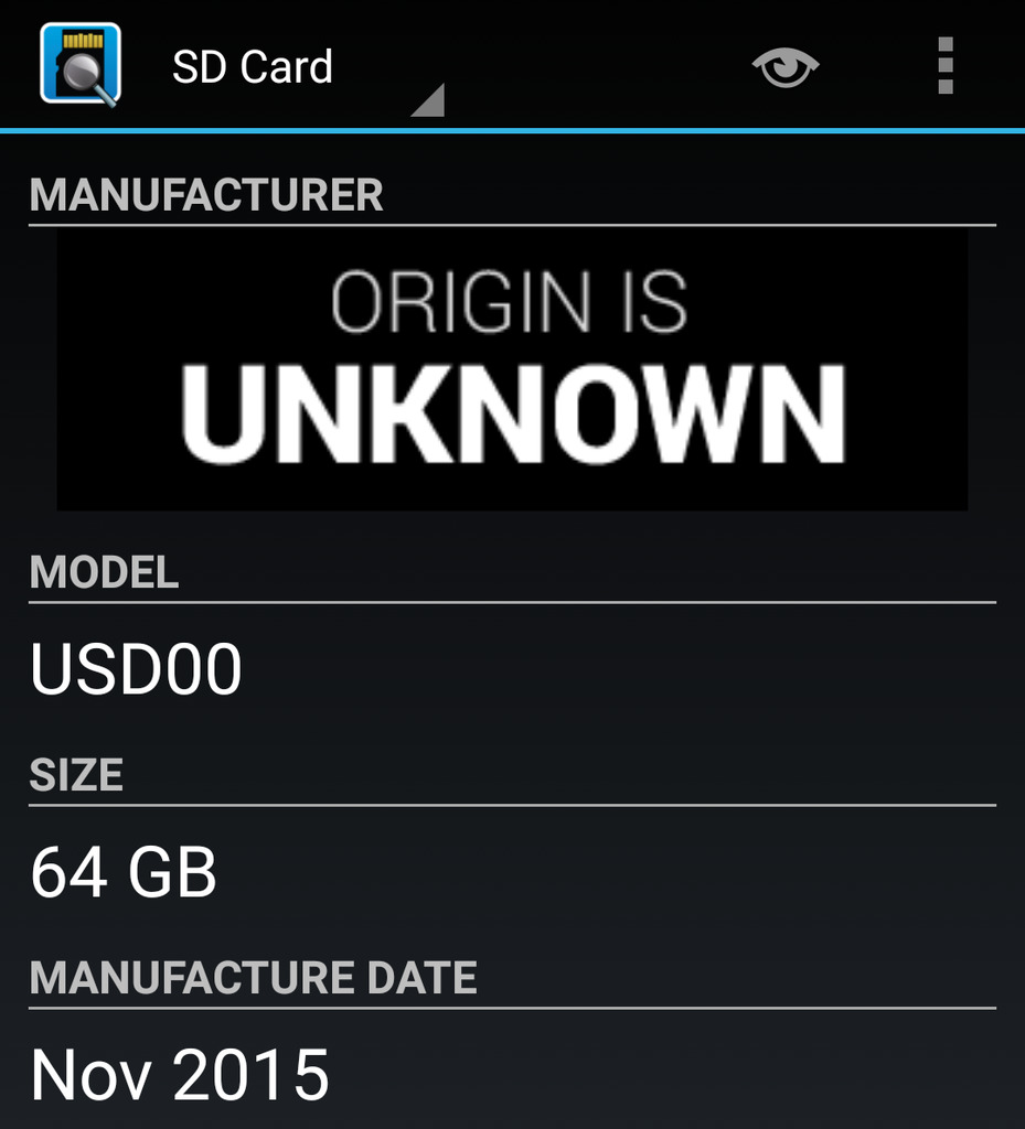 SDInsight says unknown manufacturer SDInsight says unknown manufacturer