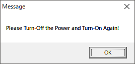 f:id:kachine:20181212081002p:plain 電源再投入を要求するダイアログ
