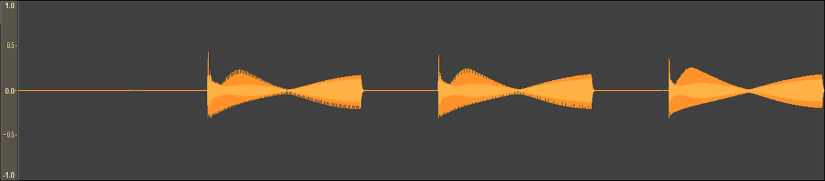 YAMAHA FB-01 (repaired) output waveform (linear scale)