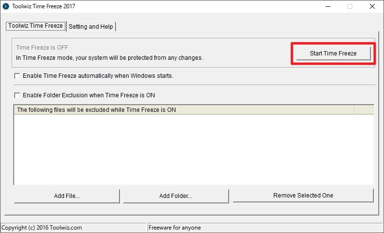 Toolwiz Time Freeze の使い方 再起動で元通りにできるソフトウェア Kaciy Discovery