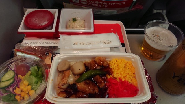JAL成田浦東エコノミー機内食_JL879機内食