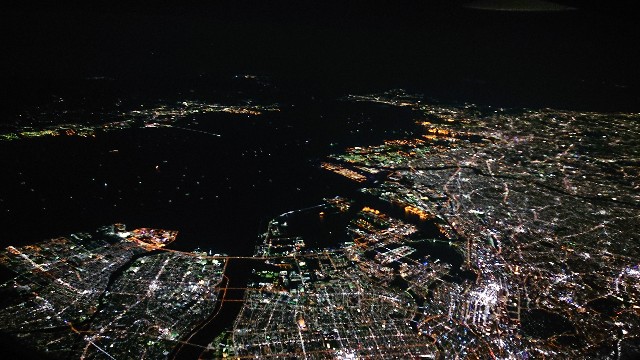 東京湾夜景‗ディズニーランド夜景