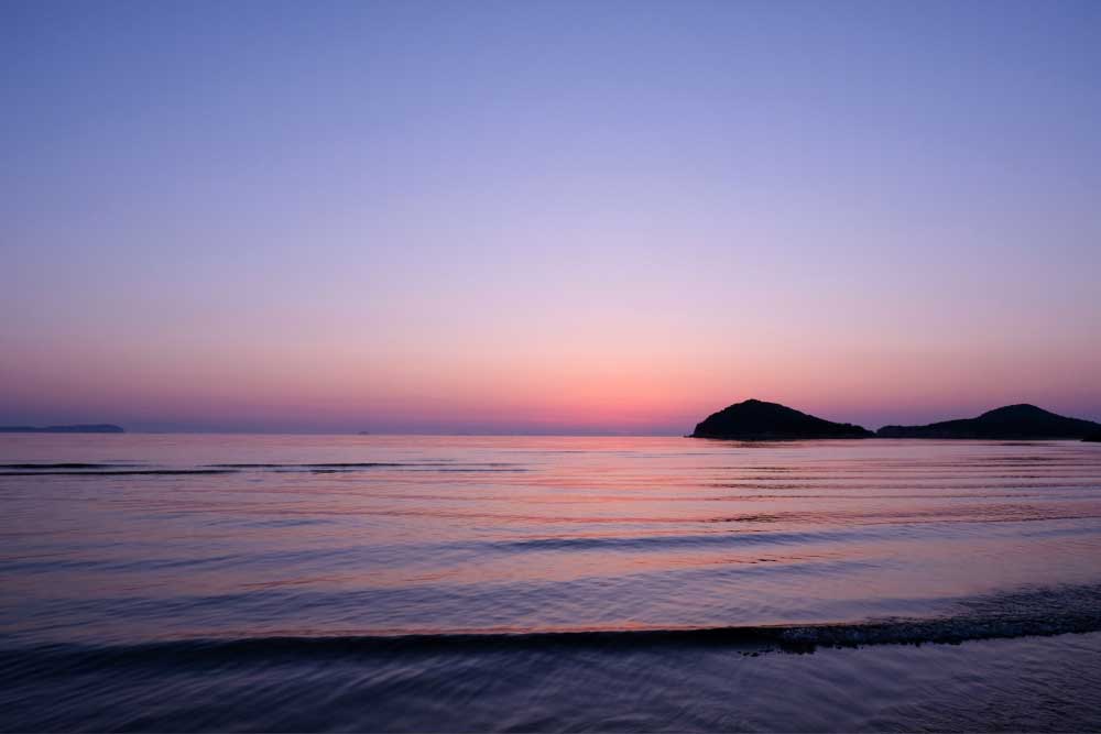 父母ヶ浜の夕日