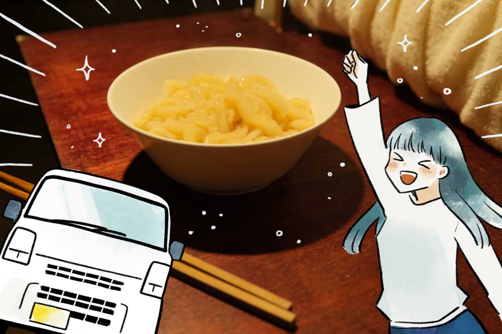  完成した手打ちうどん