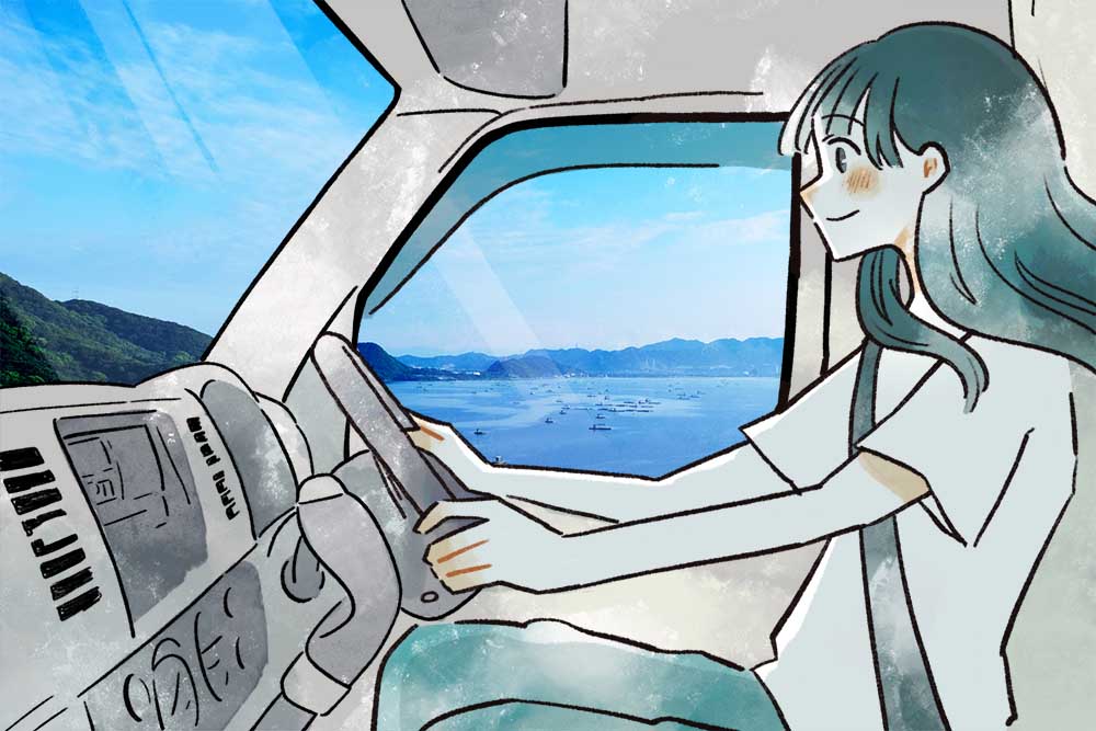 白くまを運転するいとうさん