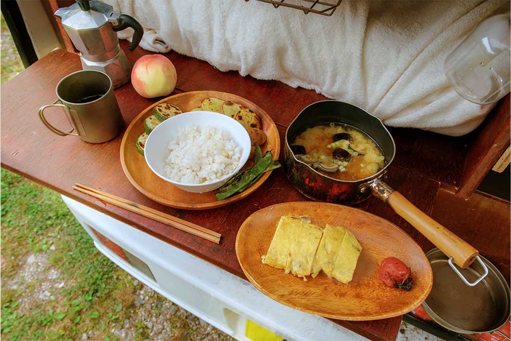地産の素材を使った和朝食