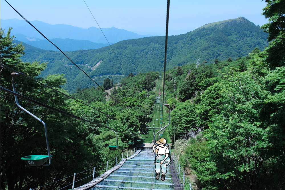 登山口から出ている登山リフト