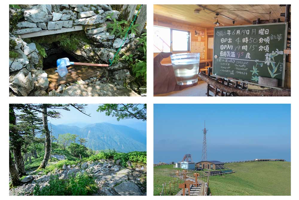  登山ルートの途中にある見どころと山小屋内