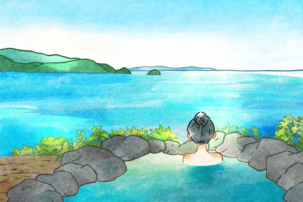 黒潮本陣の岩風呂