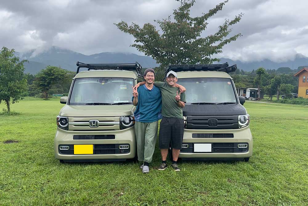 主催の２人と２台のN-VAN