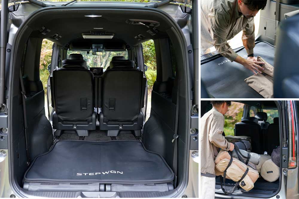 キャンプ道具積載前のビフォー