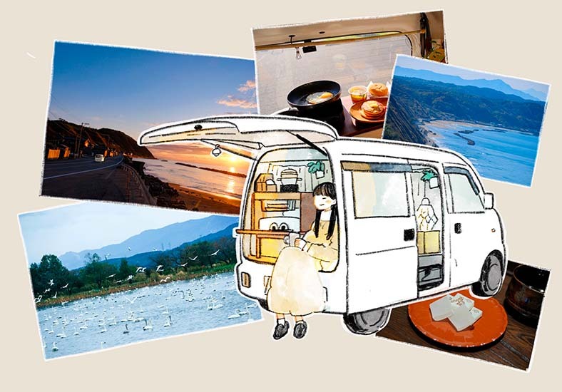 冬の日本海夕日ラインを巡る。
美しい風景を胸に刻む、クルマ旅