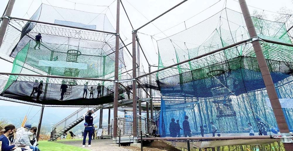 道の駅「川場田園プラザ」のアスレチック