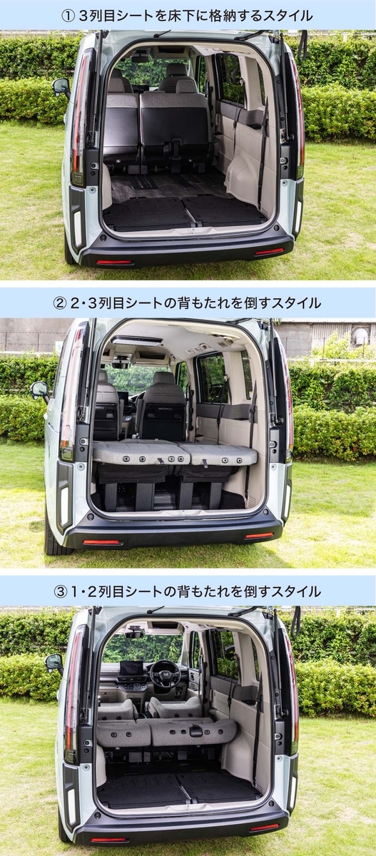 ステップワゴンのシートアレンジの種類