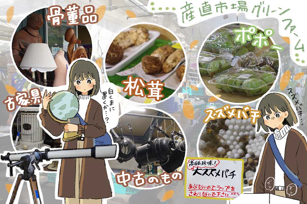 産直市場グリーンファームで売られていた多種多様なものたち