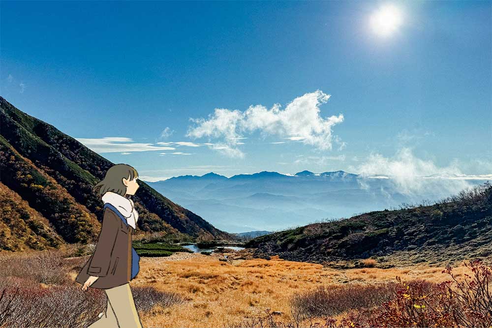 千畳敷から見下ろす南アルプスの山々