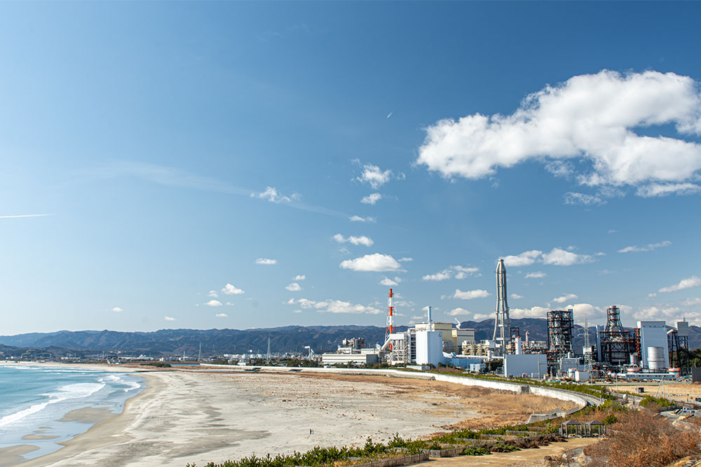 ビーチの冬の景色