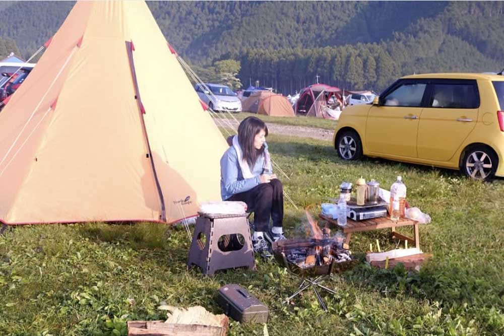 N-ONEでキャンプをしているときの様子