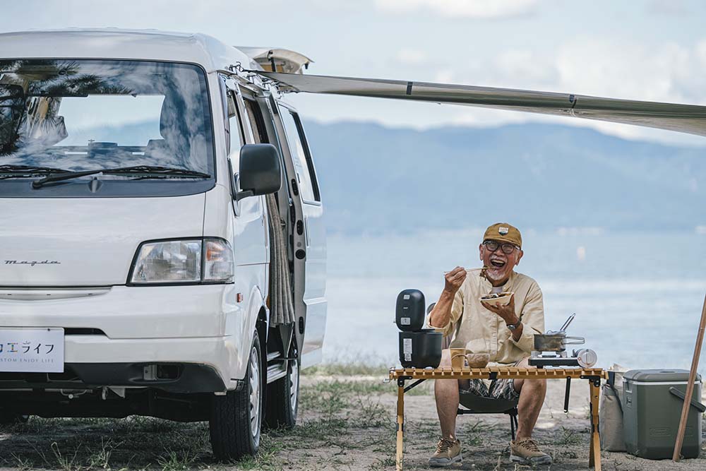 牛丼を食べるウィンピーさん