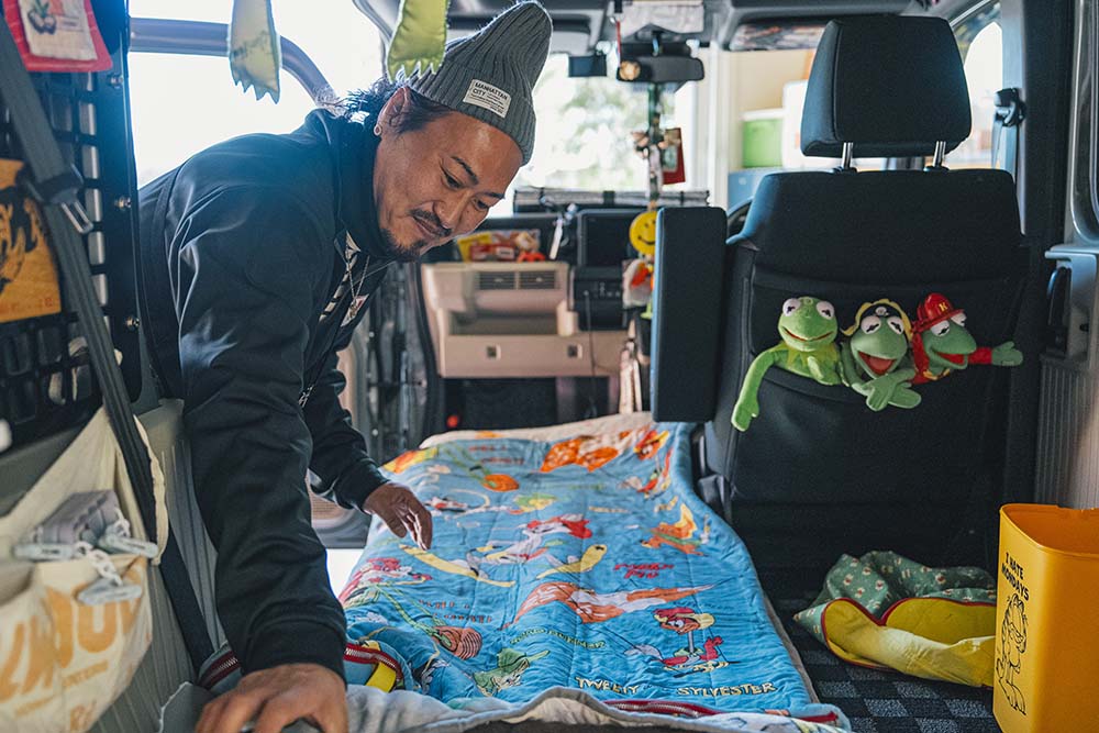古着屋さんで購入した寝袋