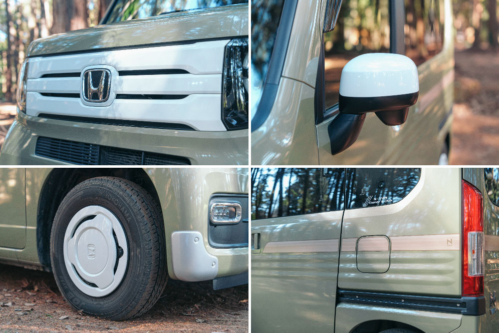 Honda純正アクセサリーのドアミラーカバーとホイールキャップ