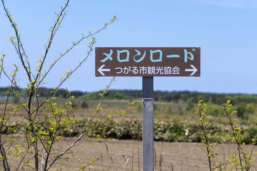 メロンロードの看板