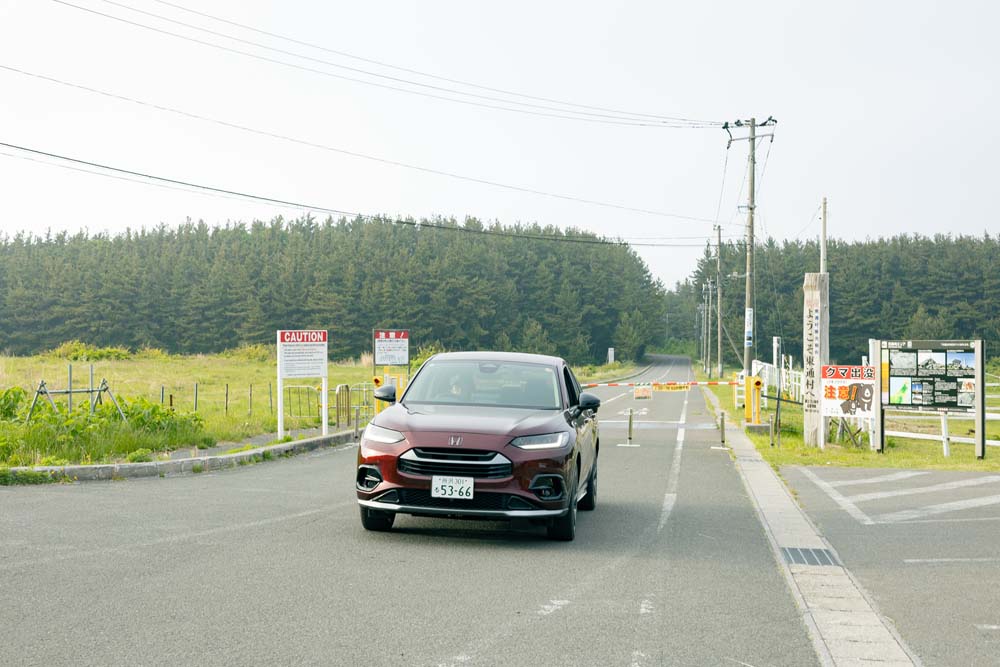 尻屋崎ゲートを後にするZR-V