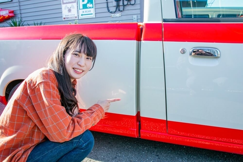 ブローのアメ車レトロカスタム。スズキ・ラパンがベースのハイライダーピックアップ660のリア