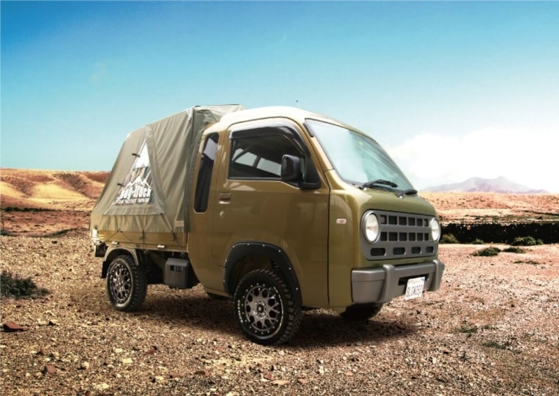ブローのアメ車レトロカスタム。ダイハツ・ハイゼットがベースのロックライダー