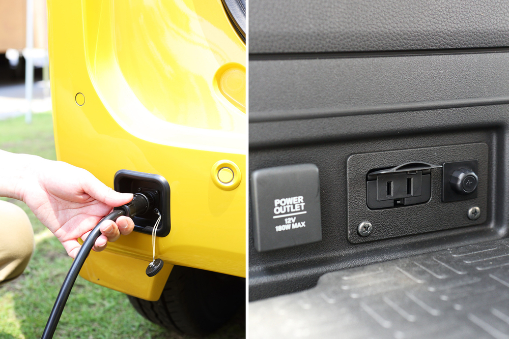 外部電源入力キットを使用する様子