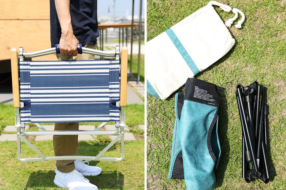 ローチェアを収納した様子