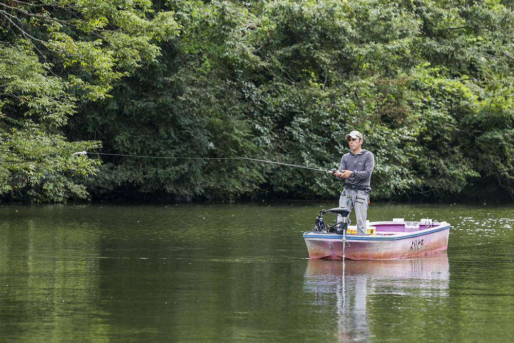 亀山湖で釣り