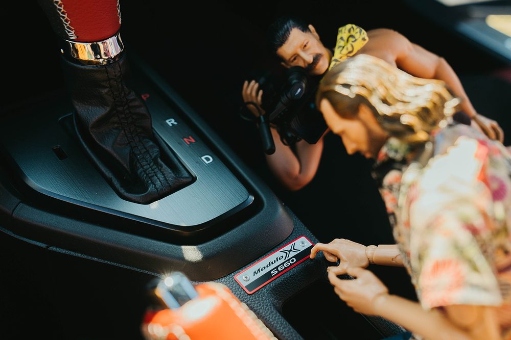 S660 Modulo Xの車内につけられたModulo X ロゴ入りプレート