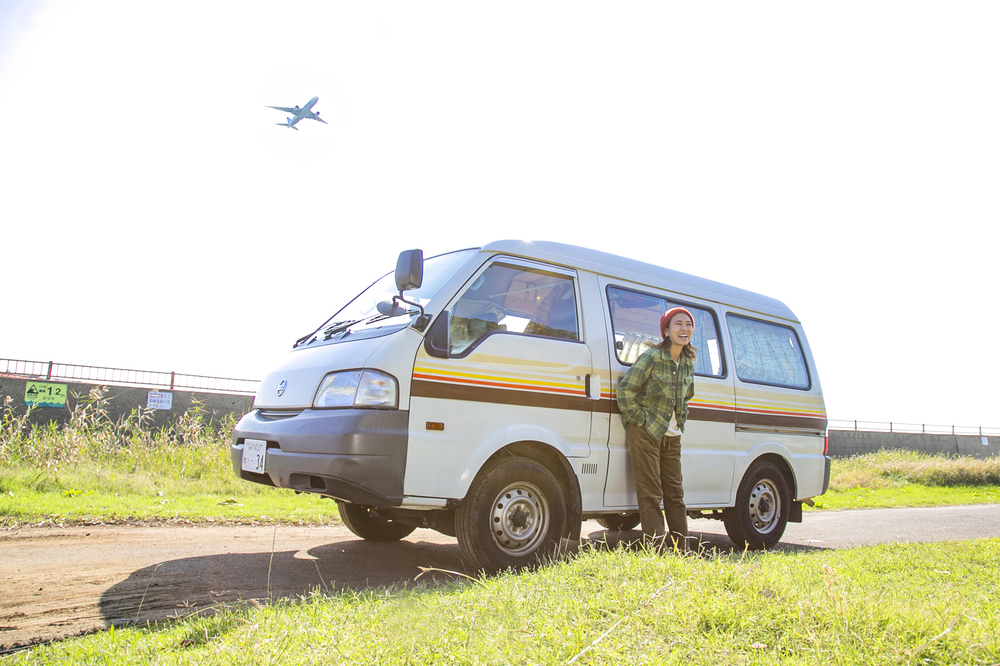 インスタグラマーのYURIEさんと愛車のサンシー号　