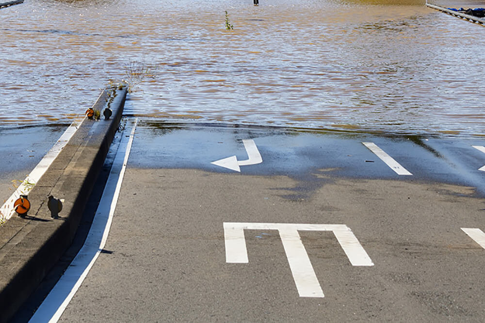 道路が冠水したイメージ