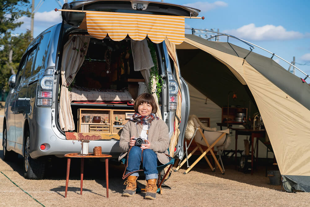 mieさんと愛車のトヨタ VOXY