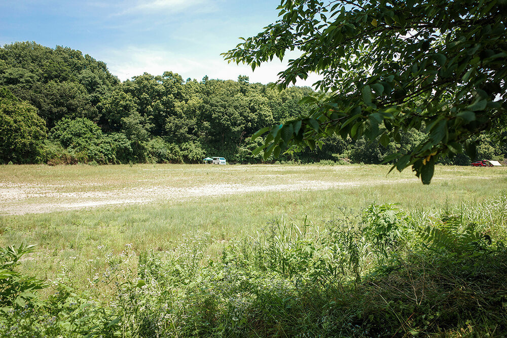 学校橋河原キャンプ場の様子