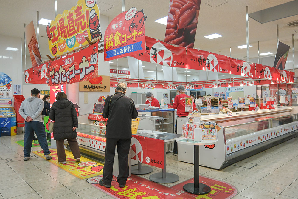 めんたいパークのお土産コーナー