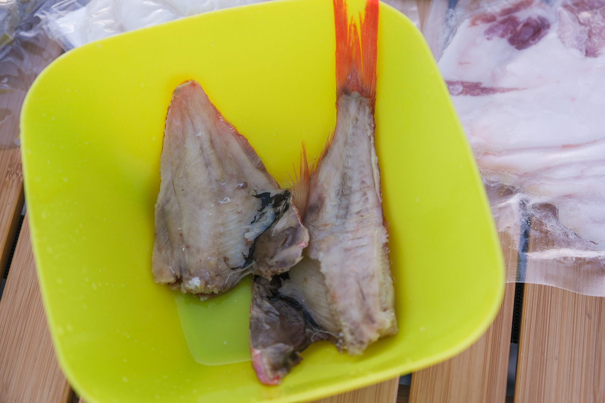 下茹でが終わった干物