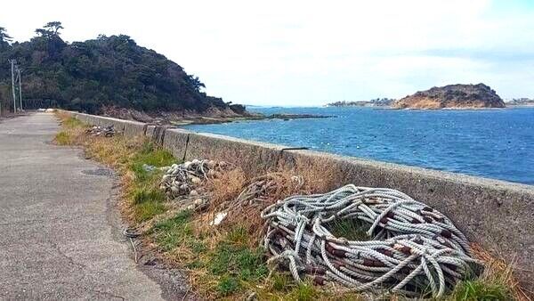 2023篠島旅行記ブログ・北山公園の先でみえる中手島と築見島