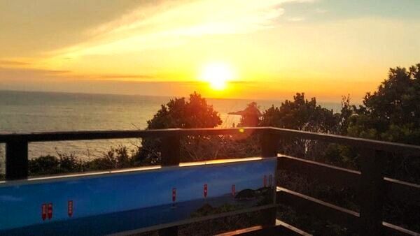 2023篠島旅行記ブログ・太一岬キラキラ展望台からの夕日