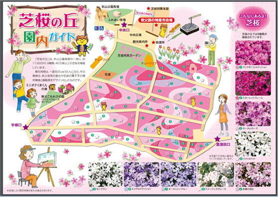 芝桜の丘園内ガイドマップ