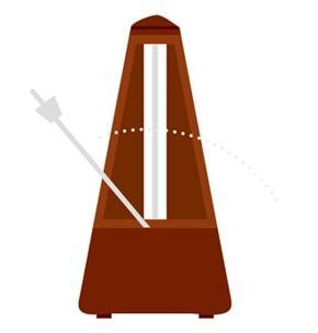 茶色いメトロノームのイラスト