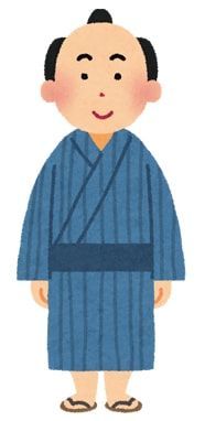 ちょんまげを結った町人