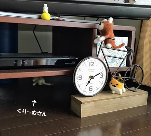 子猫に飛ばされたくりーむさん